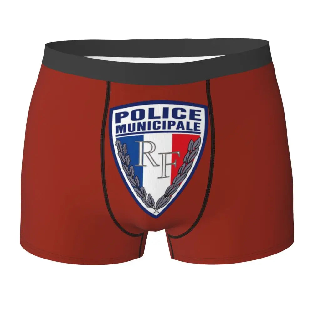Boxer Homme Insigne Police Municipale – Sous-vêtement Original et Confortable - BLACKBEARD OUTDOOR INDUSTRIES