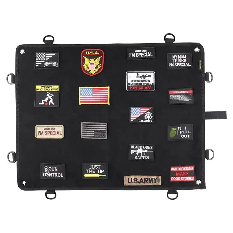 Panneau de Rangement pour Patchs Tactiques – Support en Velcro pour Collection de Médailles, Emblèmes et Insignes Militaires - BLACKBEARD OUTDOOR INDUSTRIES