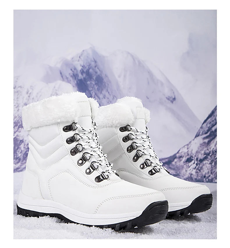 Bottes de Neige Femme Hiver 2024 – Sneakers Chaudes à Fourrure, Semelle Épaisse, Imperméables – Bottines Mi-mollet Outdoor - BLACKBEARD OUTDOOR INDUSTRIES