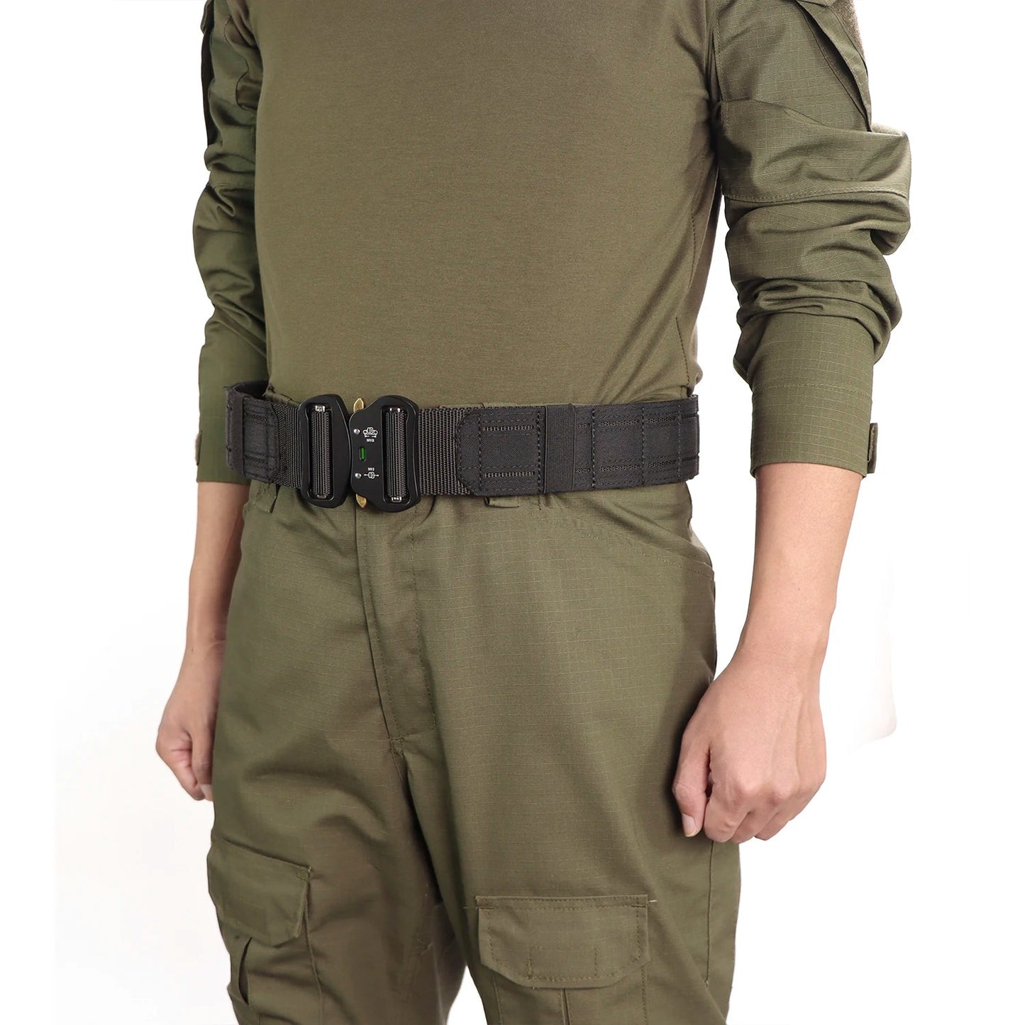 Ceinturon Tactique LOOP – Nylon Haute Qualité avec Boucle Métal, Multicam, Noir, Kaki Ma boutique