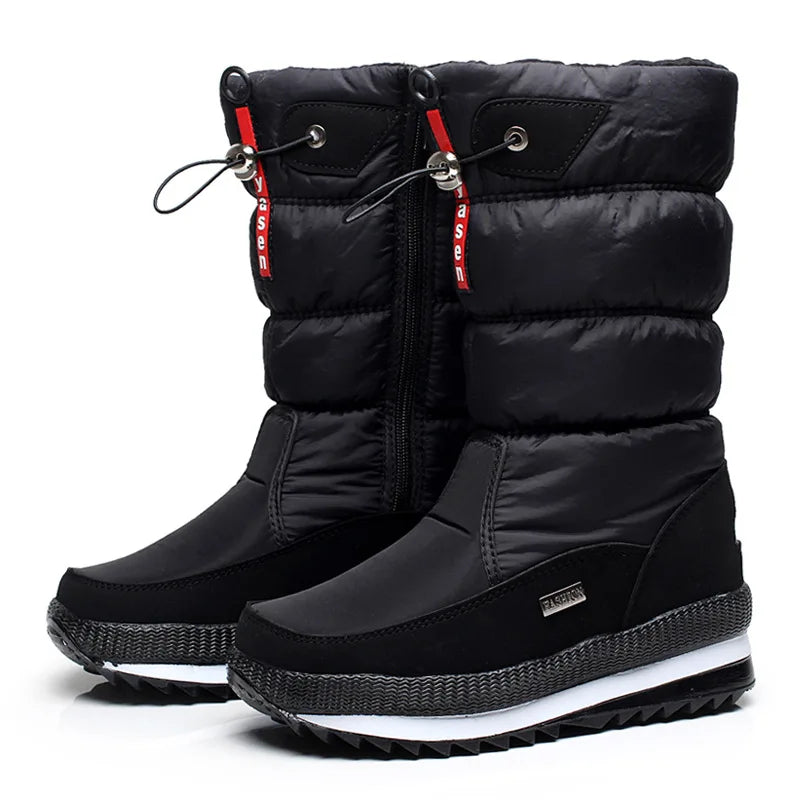 Bottes d’Hiver Femme à Plateforme – Chaudes, Antidérapantes, Mi-Mollet – Style Élégant et Confort Assuré - BLACKBEARD OUTDOOR INDUSTRIES