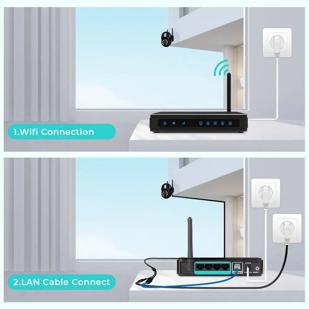 Caméra de Surveillance Extérieure PANEPO A8H – 8MP WiFi | Zoom 4X | Vision Nocturne Couleur | Détection Humaine AI | Étanche IP66 Ma boutique