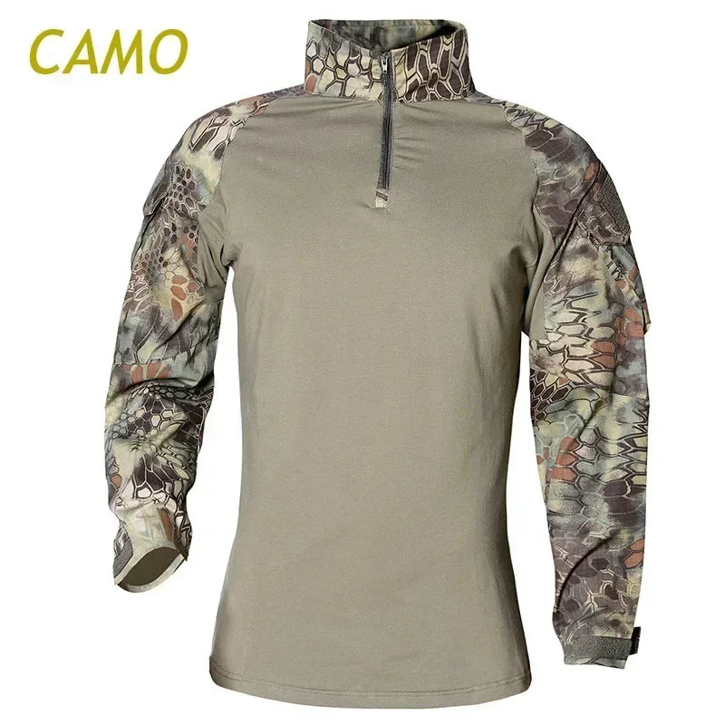 🪖 Chemise de Combat Camouflage Homme – TOMITANY Airsoft | Paintball | Randonnée | Tactique | Manches longues - BLACKBEARD OUTDOOR INDUSTRIES