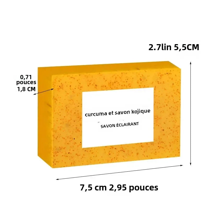 Savon au Curcuma et Acide Kojique – Exfoliant Naturel pour un Éclat Radieux de la Peau - BLACKBEARD OUTDOOR INDUSTRIES