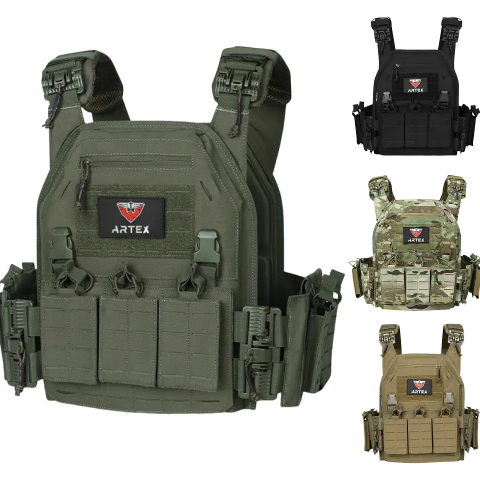 Gilet Tactique ARTEX Plate Carrier – Dégrafe Rapide, Molle Laser Cut, 1000D Ma boutique