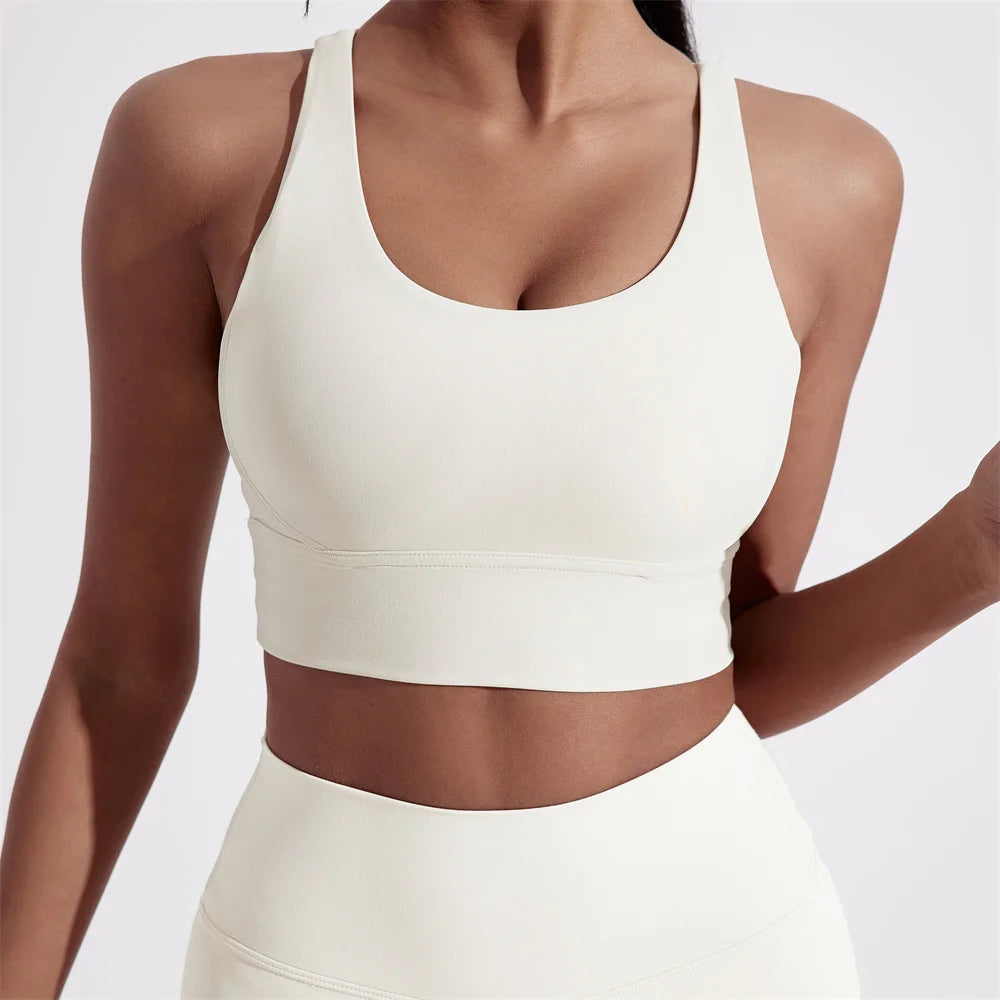 Brassière de Sport Femme Dos Croisé – Maintien Fort – Respirante & Confortable – Yoga, Fitness, Gym - BLACKBEARD OUTDOOR INDUSTRIES