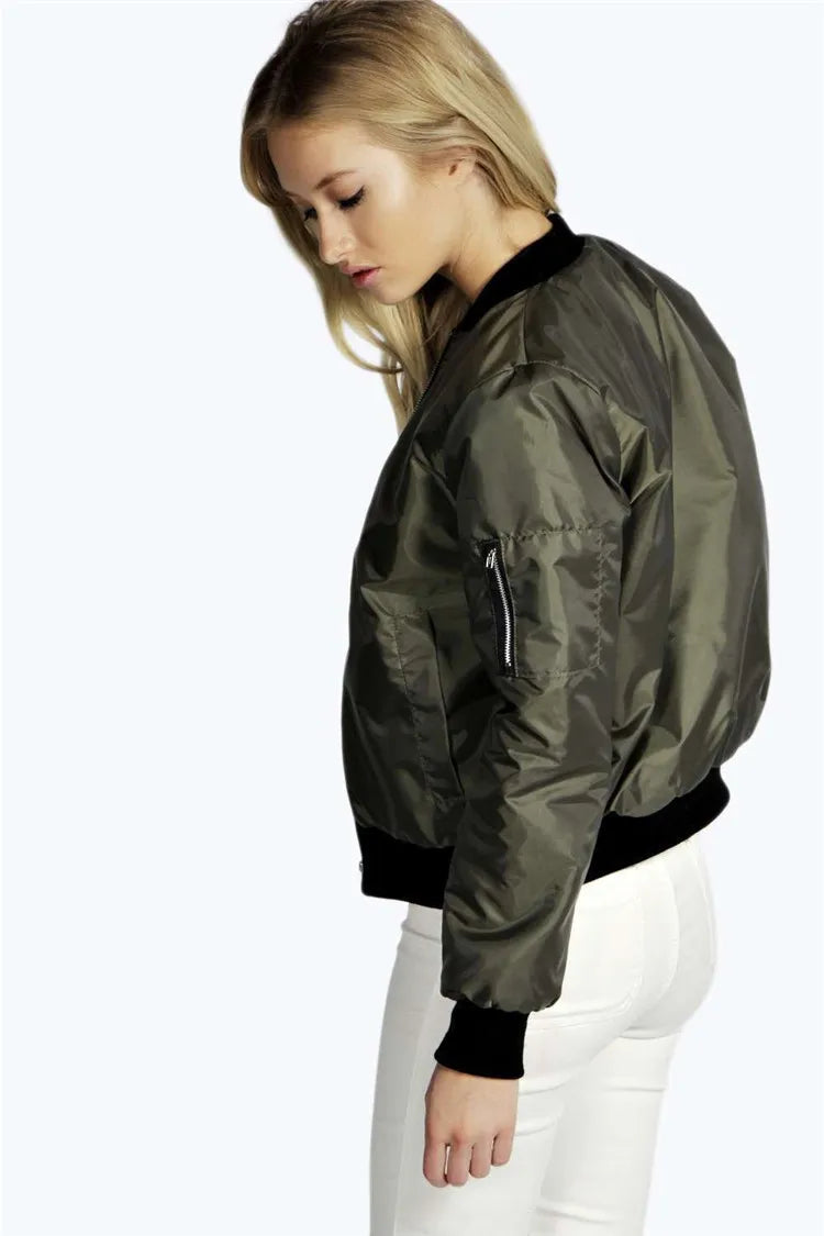 Veste Courte Femme Style Vintage | Bomber Slim à Fermeture Zippée | Col Rond | Automne / Hiver - BLACKBEARD OUTDOOR INDUSTRIES