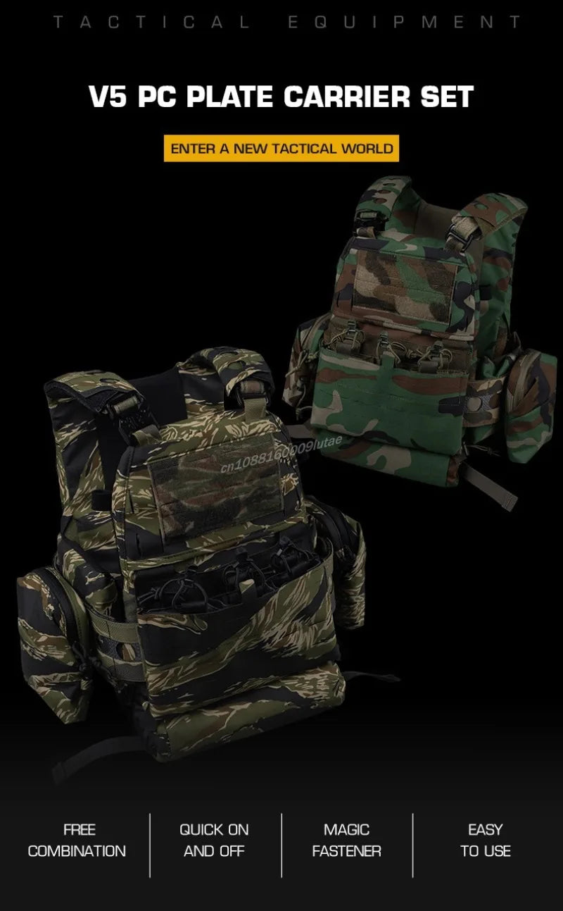 Gilet Tactique V5 FCPC MOLLE Plate Carrier – Protection & Modularité - BLACKBEARD OUTDOOR INDUSTRIES