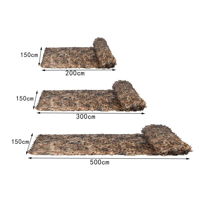 Filet de Camouflage - Filet de Camouflage pour Chasse, Tente de Jardin, Awnings de Voiture, Plusieurs Couleurs (Blanc, Bleu, Vert, Noir, Jungle, Désert) - BLACKBEARD OUTDOOR INDUSTRIES
