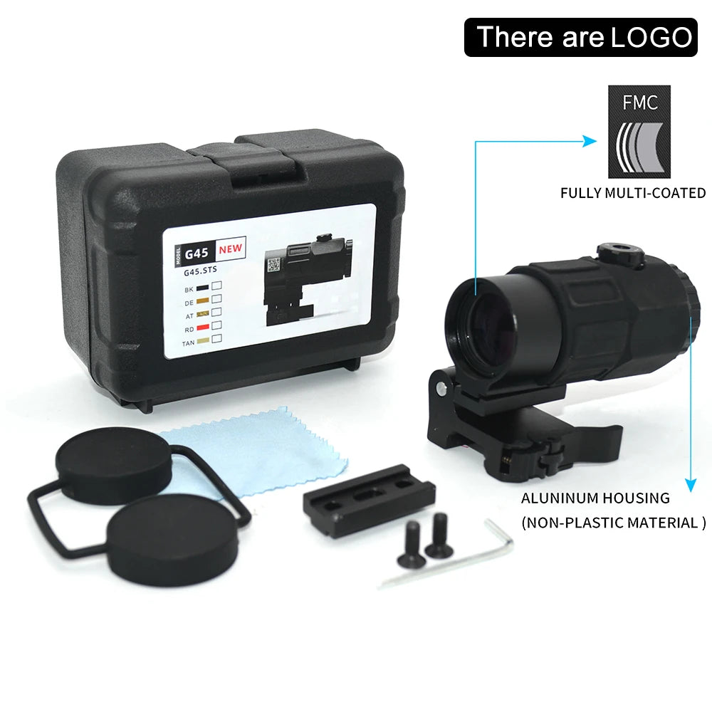 Magnifier Tactique Eotech G33 / G43 / G45 — Grossissement Fixe 3X ou 5X avec Monture QD Switch to Side - BLACKBEARD OUTDOOR INDUSTRIES