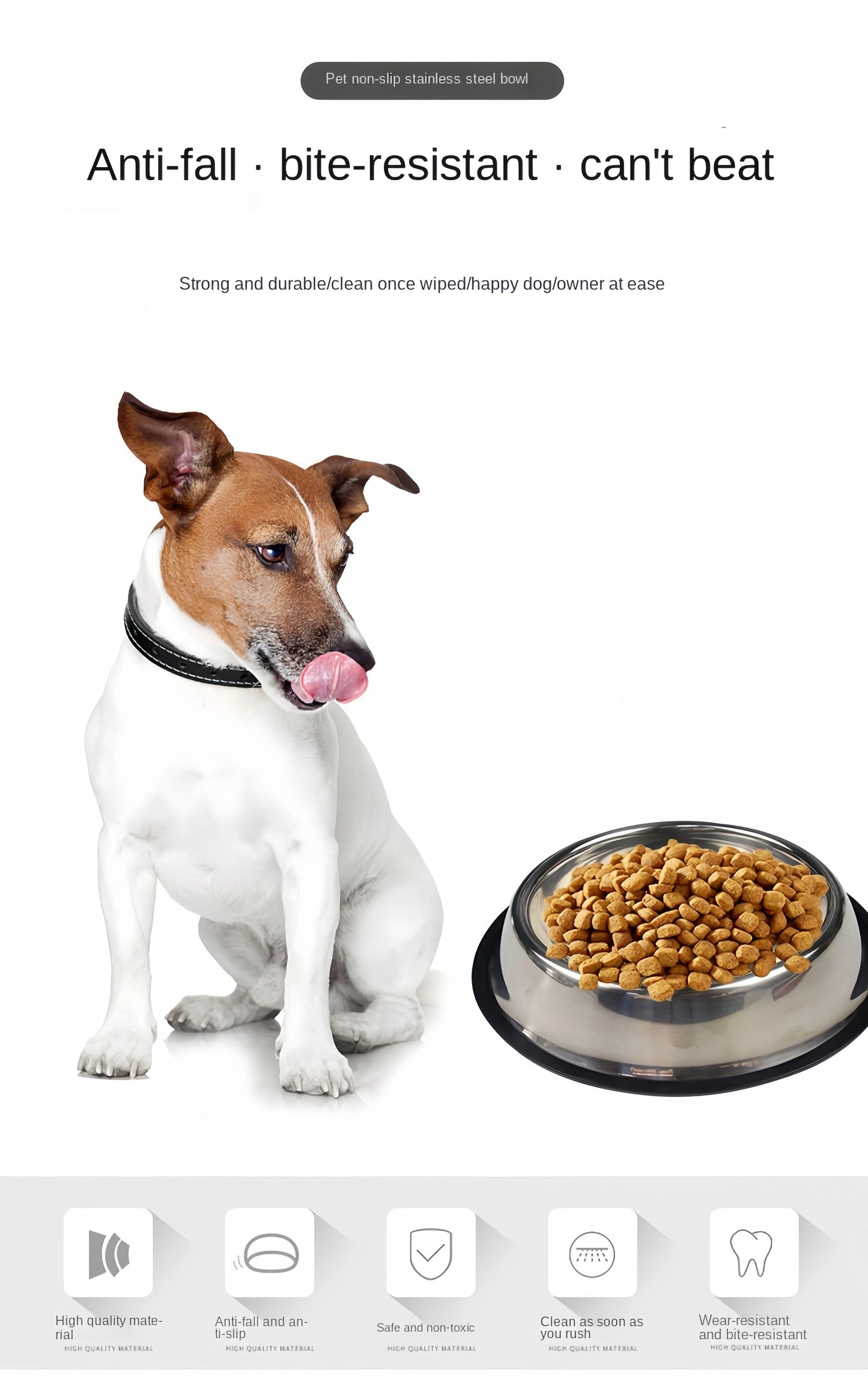 Gamelle Inox pour Chien et Chat – 6 Tailles Disponibles Robuste • Facile à Nettoyer • Multi-usages Ma boutique