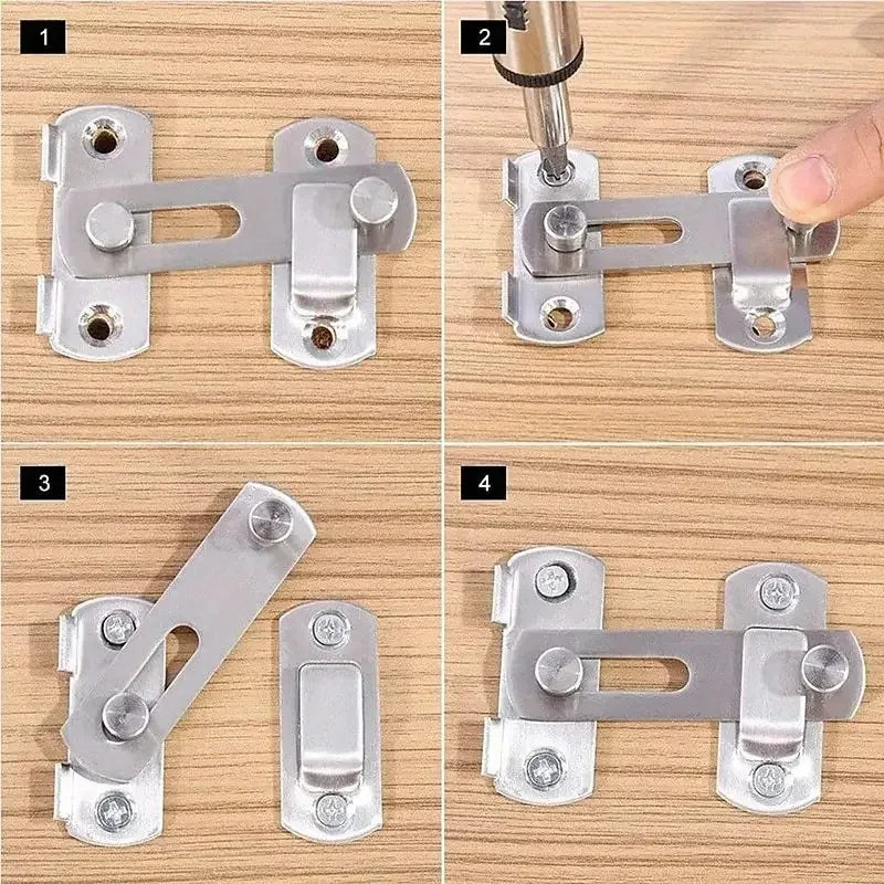 Loquet de Porte Coulissante en Acier Inoxydable – Matériau Durable pour Portes, Portails, Fenêtres et Placards - BLACKBEARD OUTDOOR INDUSTRIES