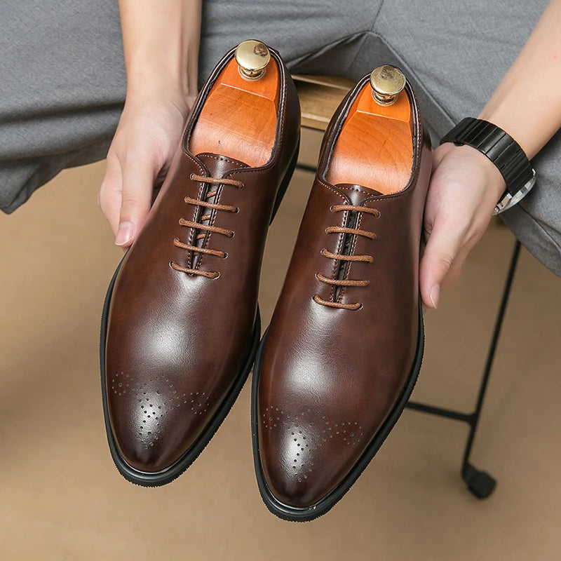 Chaussures de Banquet Classiques pour Homme - Chaussures en Cuir à Lacets - Élégantes et Confortables BLACKBEARD OUTDOOR INDUSTRIES