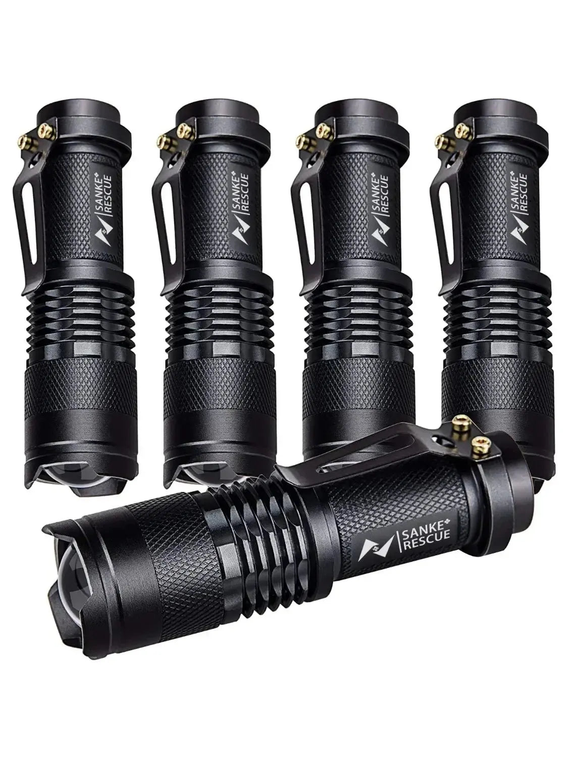 Lampe Torche Tactique Étanche 300 Lumens – LED Puissante | Zoomable | 3 Modes | Auto-Défense & Camping Ma boutique