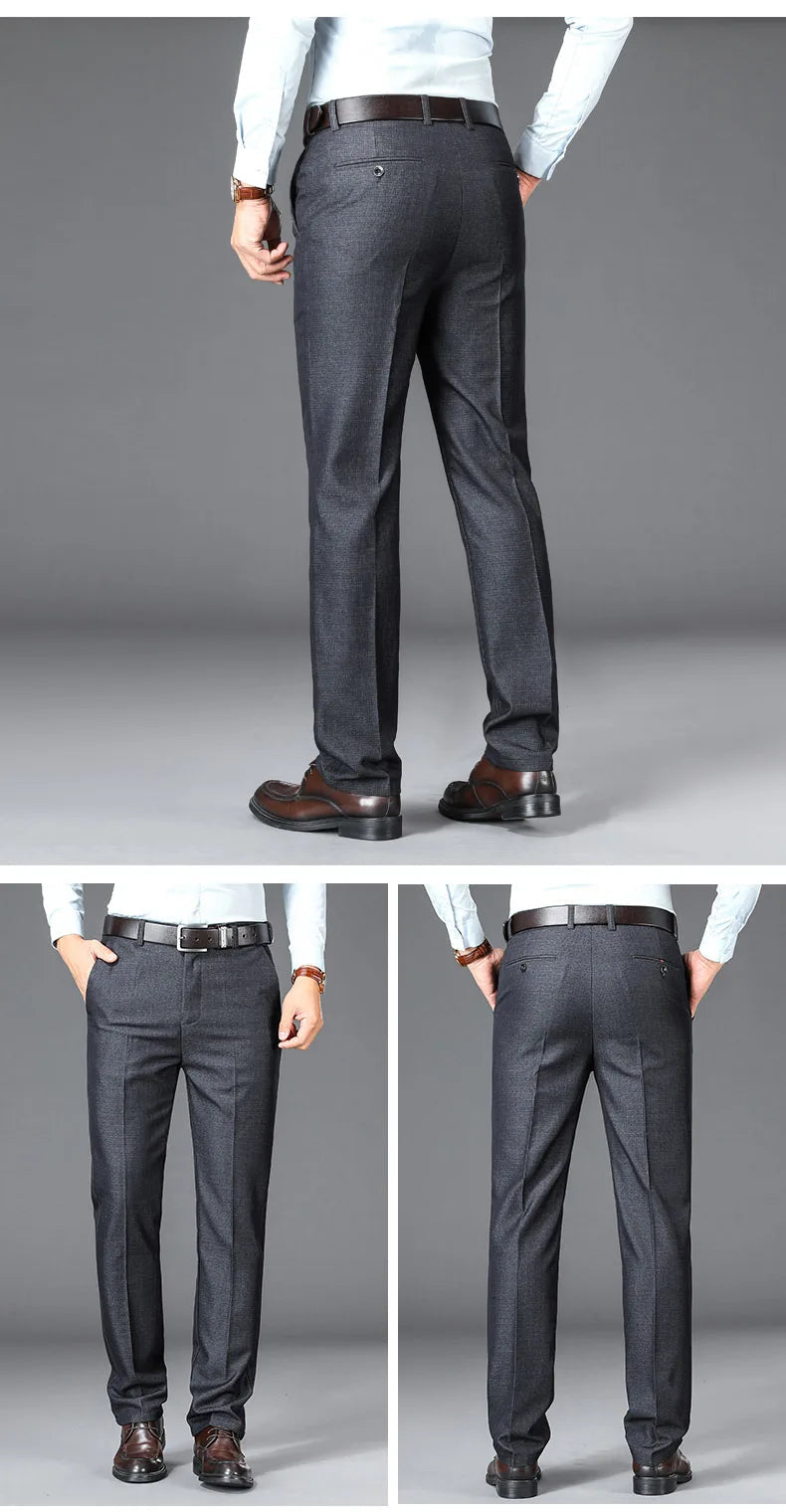 Pantalon de Costume Homme – Coupe Droite, Taille Haute, Élégance Classique – Pantalon de Bureau Formelle et Chic – Tailles Plus Disponible BLACKBEARD OUTDOOR INDUSTRIES