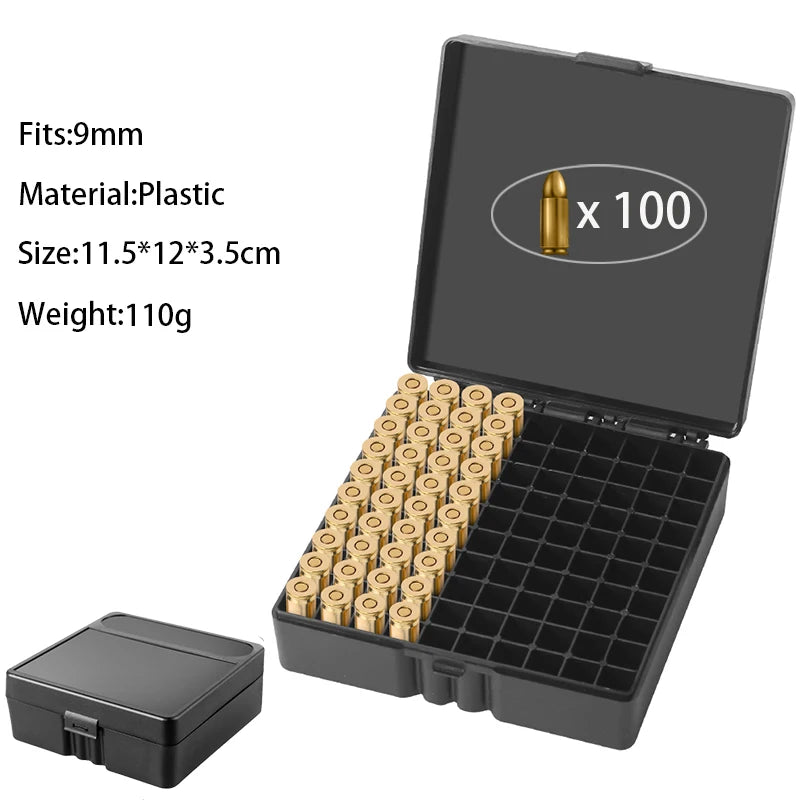 Boîte de Rangement pour Munitions – 50 ou 100 Coups | Calibres .223/5.56mm, 7.62x39mm, .38 Spé , 9mm Ma boutique