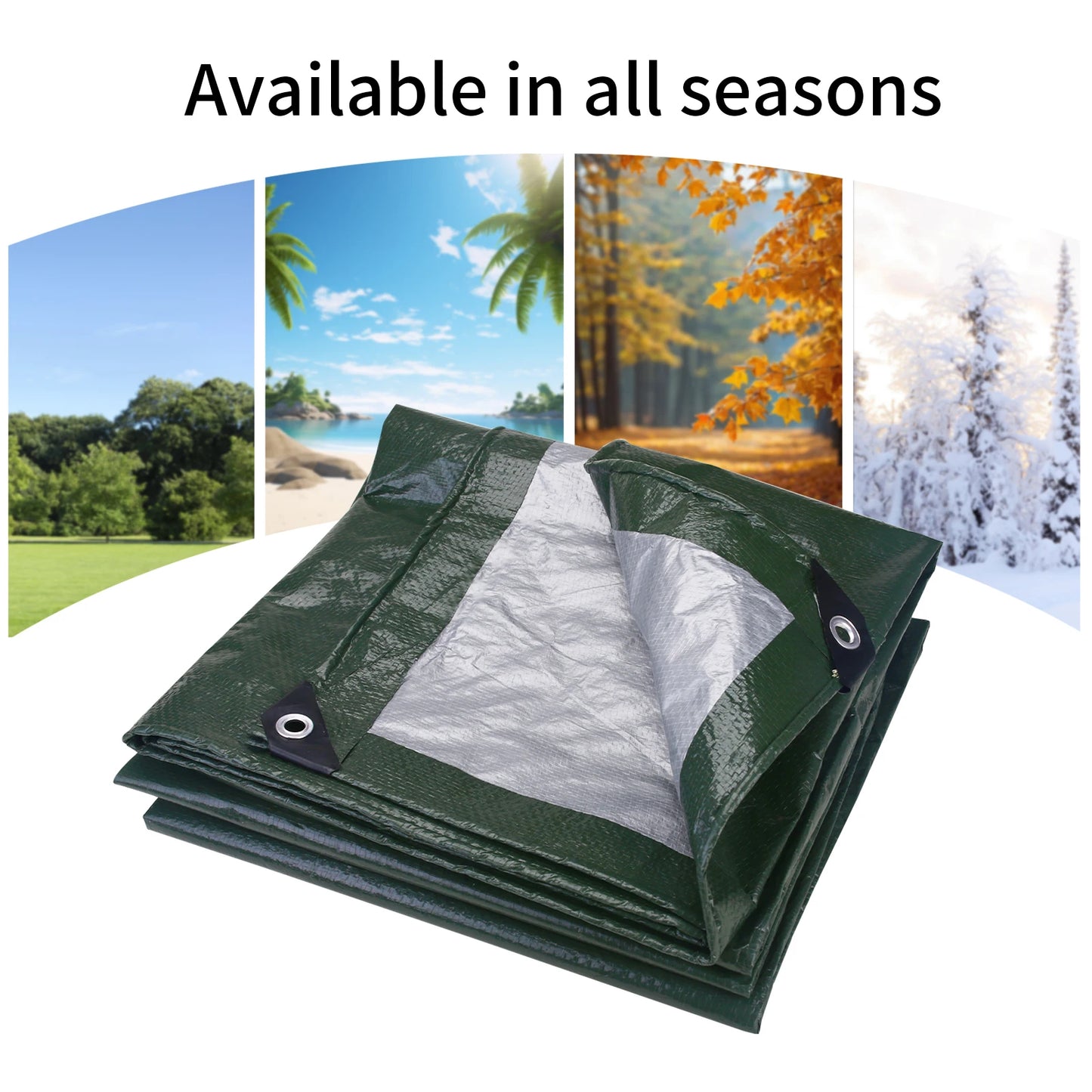 Grande Bâche Imperméable Renforcée 5x4m / 3x2m – Tarp Multiusage pour Jardin, Camping, Protection Extérieure - BLACKBEARD OUTDOOR INDUSTRIES