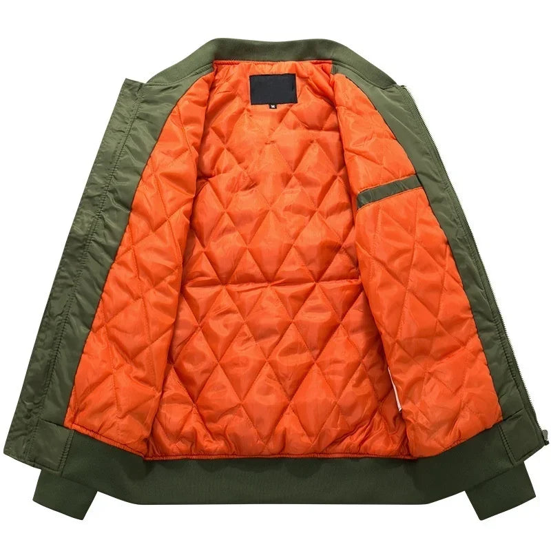 Veste Bomb MA1 Pilote Homme 2023 – Veste Baseball Épaissie Automne-Hiver, Coupe Casual et Militaire - BLACKBEARD OUTDOOR INDUSTRIES