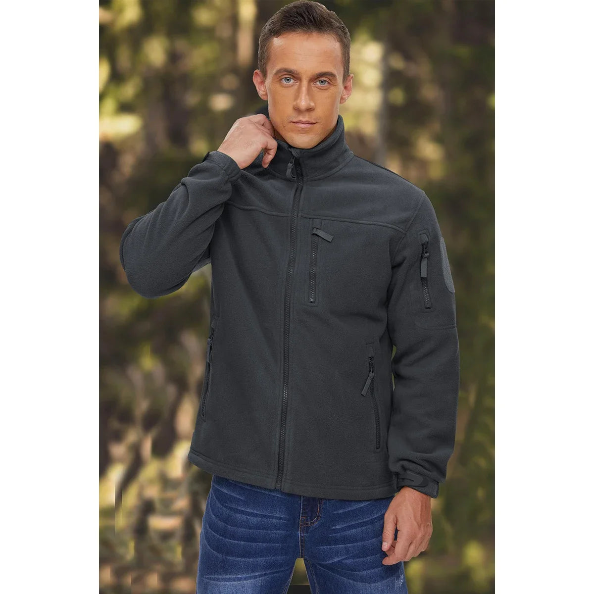 Veste Softshell Tactique Homme – Veste en Fleece Zippée, Chaude, Coupe-Vent et Multifonctionnelle avec Poches Zippées – Idéale pour le Randonnée, le Travail en Extérieur et les Activités en Plein Air BLACKBEARD OUTDOOR INDUSTRIES