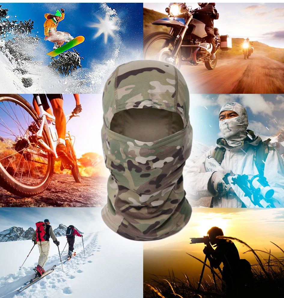 Balaclava Camouflage Multicam – Masque Intégral pour Ski, Cyclisme, Chasse, Airsoft et Plein Air - BLACKBEARD OUTDOOR INDUSTRIES