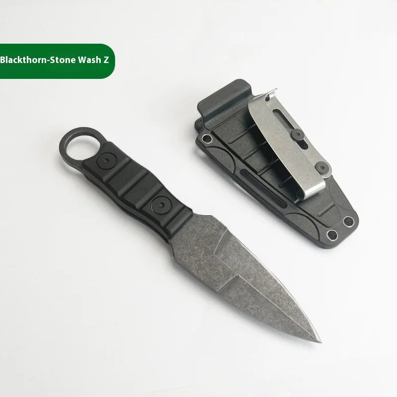 Couteau type kunai – Lame Droite Compacte en Acier Inoxydable Haute Dureté, Couteau Tactique avec Anneau - BLACKBEARD OUTDOOR INDUSTRIES