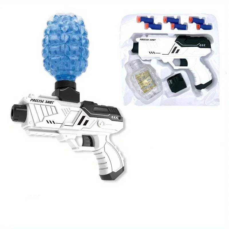 🔫 Manual Gel Ball Blaster – Blaster à balles gel / Mousse (Noir & Blanc) Ma boutique