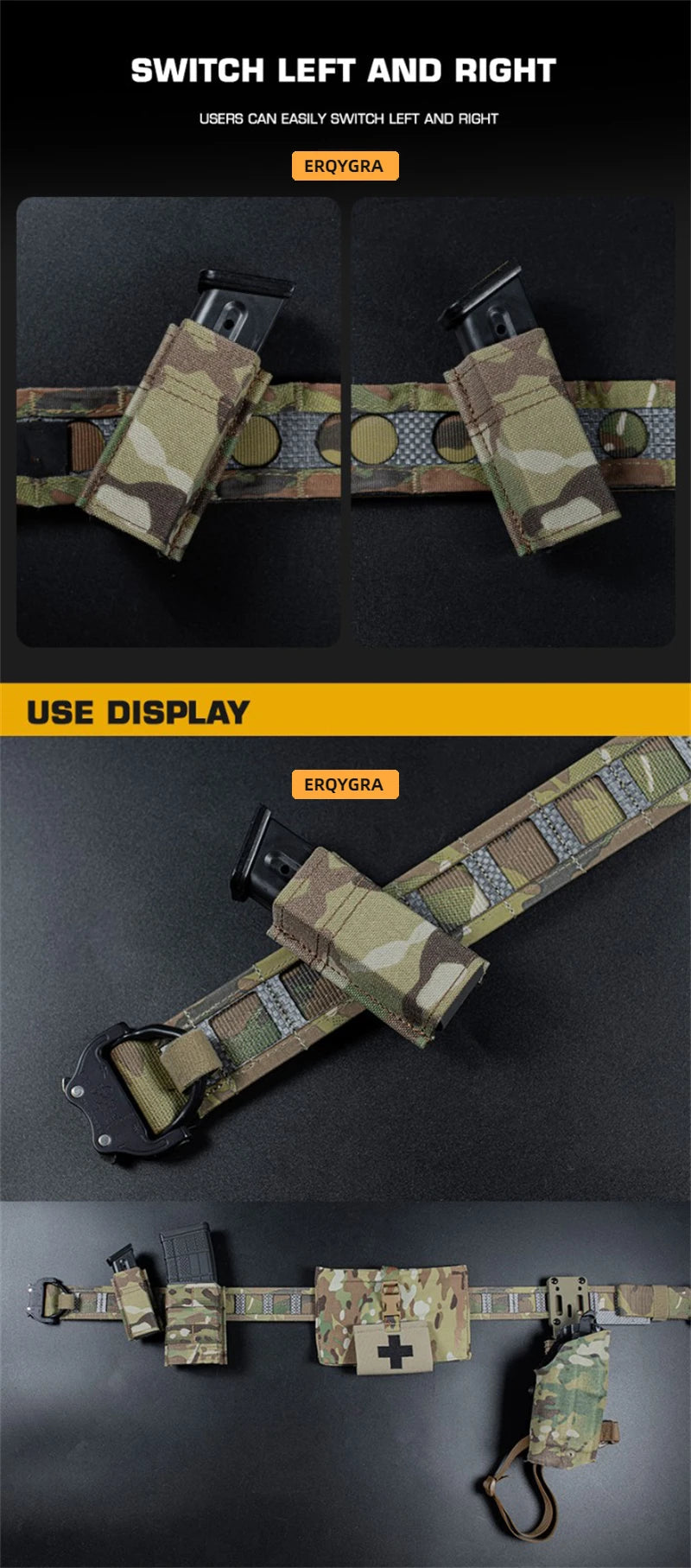 Poche à Chargeur Tactique Molle FAST Multi-Angle pour 9mm – Système de Poche à Magasin Simple BLACKBEARD OUTDOOR INDUSTRIES