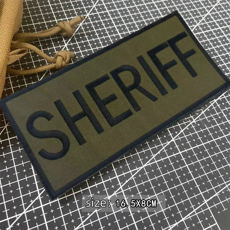 Insigne d'Identification sheriff US – Patch Brodé SHERIFF Tactique à Fixation Velcro - BLACKBEARD OUTDOOR INDUSTRIES