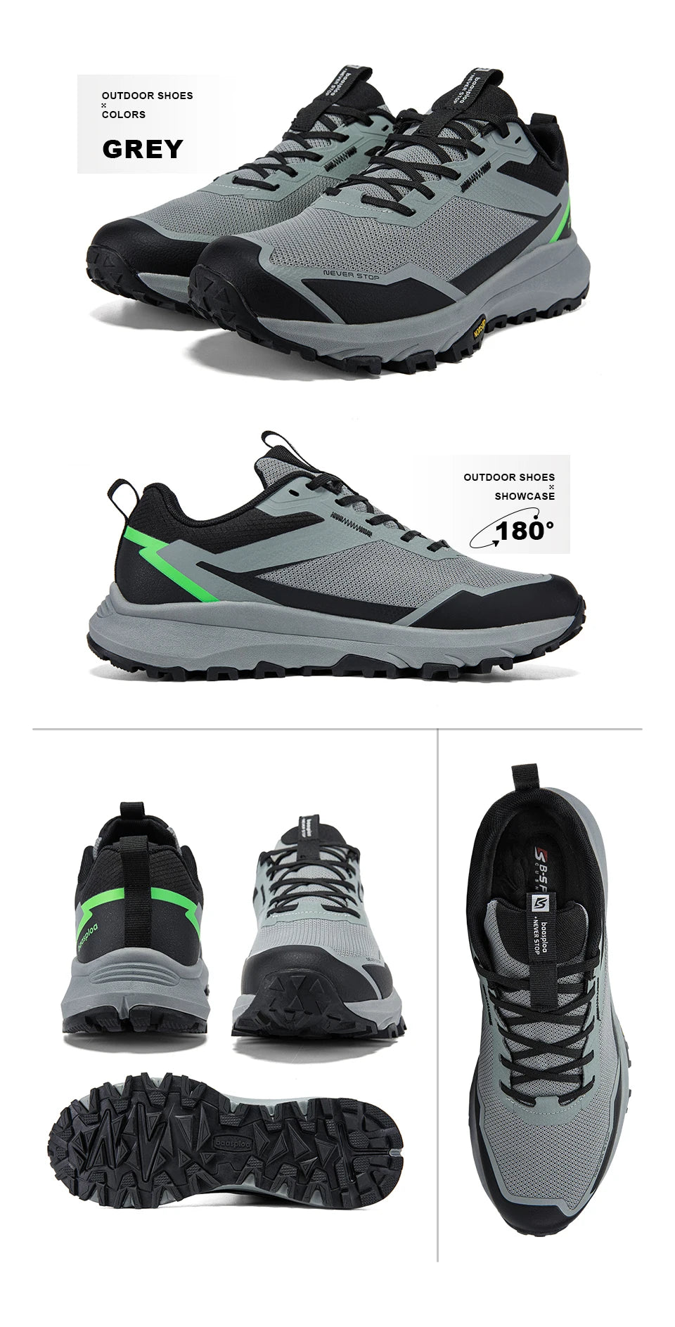 Chaussures de Randonnée Homme Bassploa – Sneakers Légères, Confortables et Antidérapantes, Résistantes à l'Usure, pour Activités Outdoor - BLACKBEARD OUTDOOR INDUSTRIES