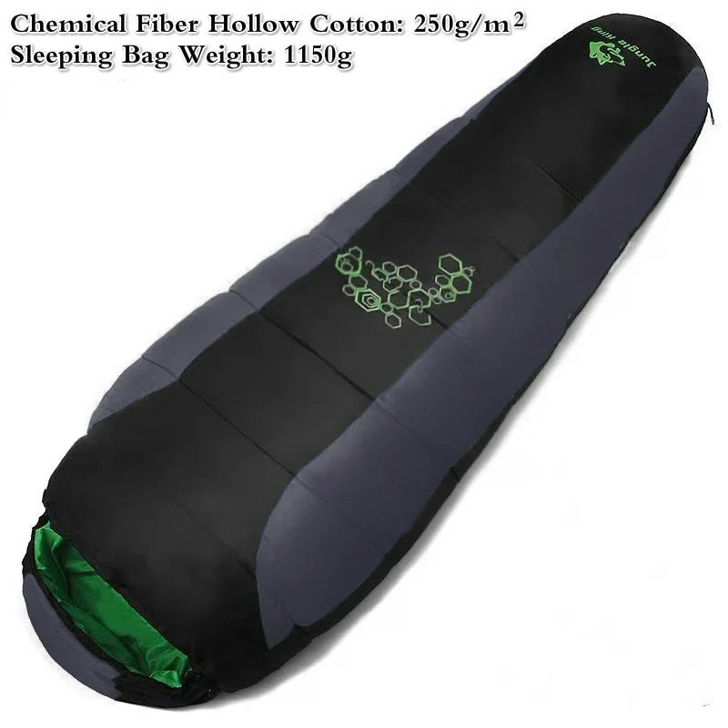 Jungle King CY0901 Sac de Couchage en Coton Épais à Quatre Trous – Sac de Couchage Thermique Hiver pour Camping et Voyage - BLACKBEARD OUTDOOR INDUSTRIES