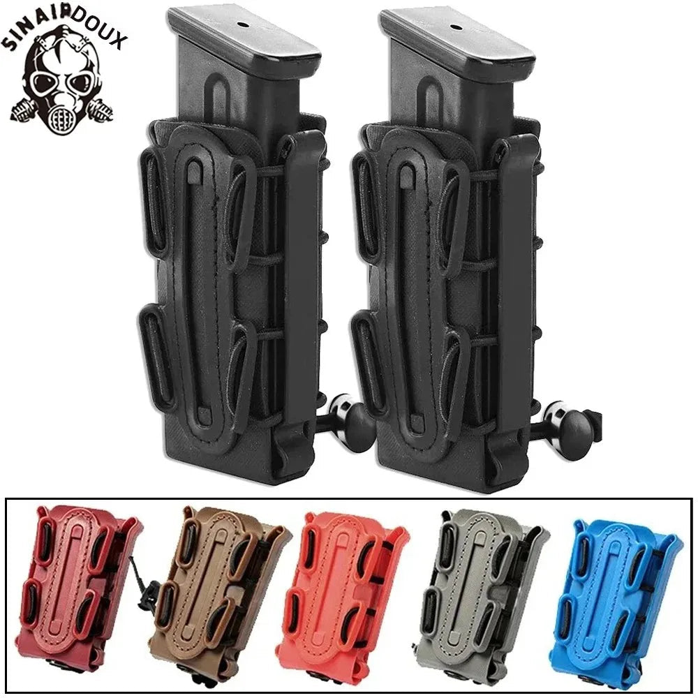 Poche à Chargeur Tactique Molle pour Magasin de Pistolet 9mm avec Clip de Ceinture (Compatible G17, G19, M9, P226) BLACKBEARD OUTDOOR INDUSTRIES