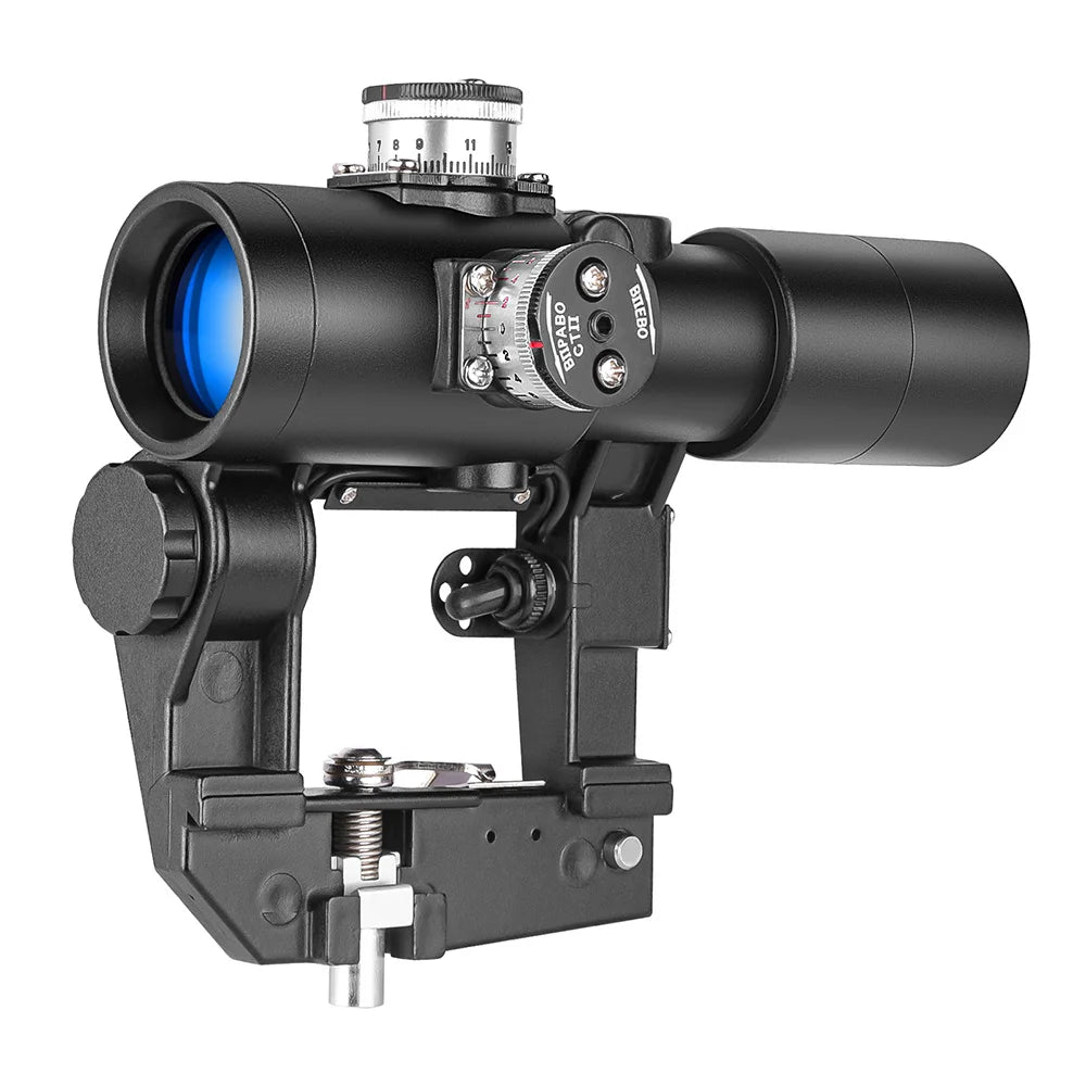 Lunette de Visée SVD 1x30 Tactical — Red Dot avec Montage Latéral pour AK et Dérivés - BLACKBEARD OUTDOOR INDUSTRIES