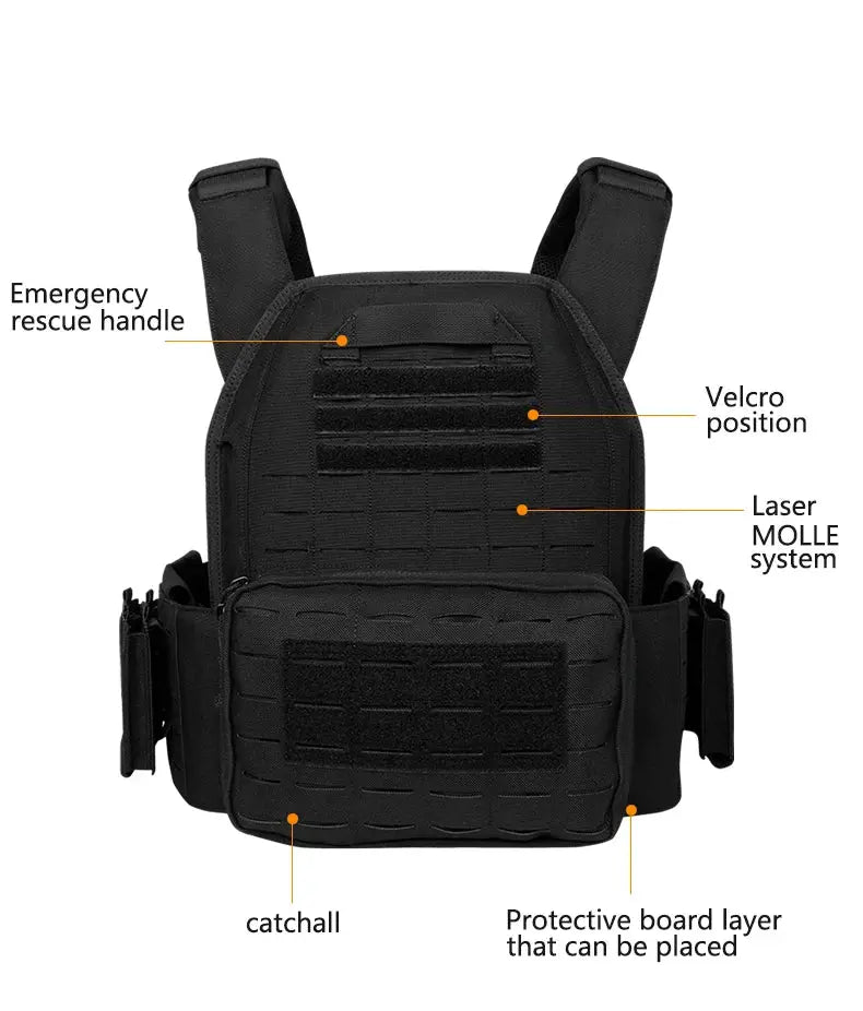 Gilet Tactique ARTEX Plate Carrier – Dégrafe Rapide, Molle Laser Cut, 1000D Ma boutique