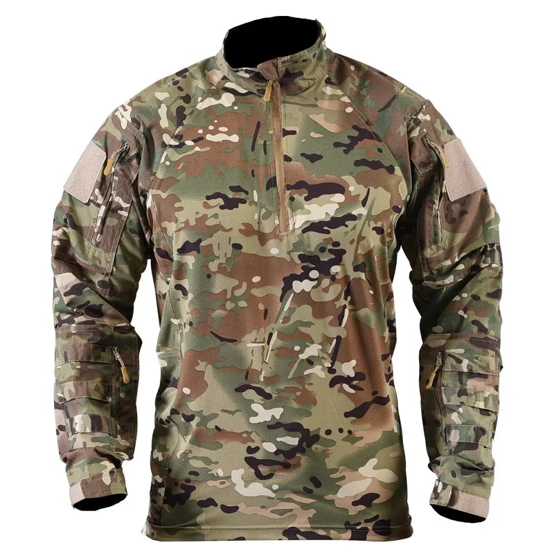 T-shirt Tactique Homme – Manches Longues Airsoft | Paintball | Militaire | Camo | Séchage rapide - BLACKBEARD OUTDOOR INDUSTRIES