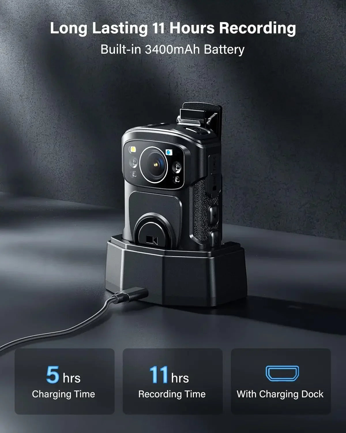 BOBLOV B4K5 4K Body Camera IP68 GPS Ma boutique