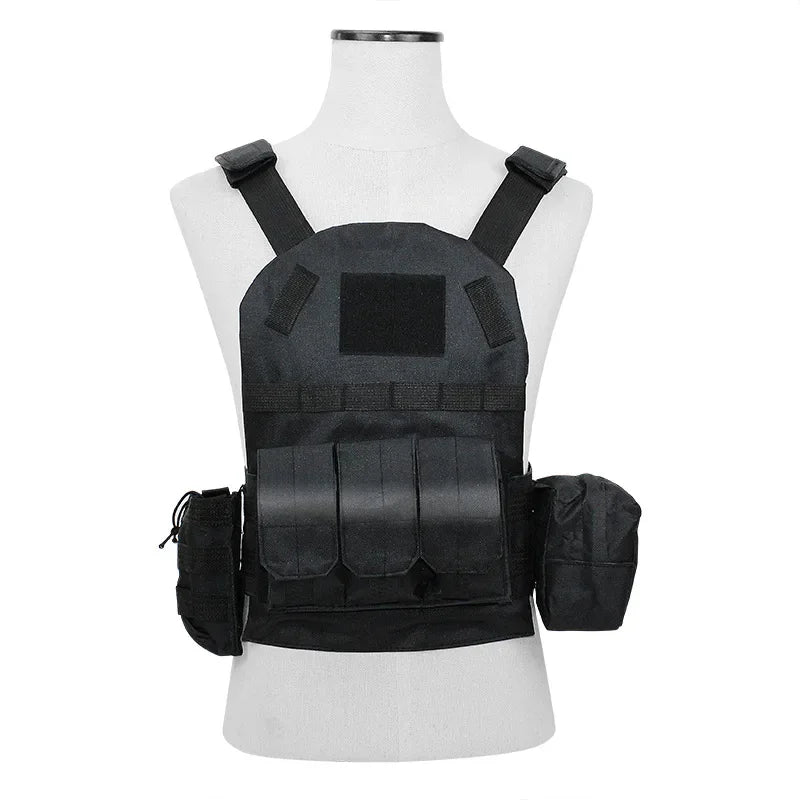 Gilet Tactique Enfant - Gilet Militaire Airsoft et Chasse Camouflage pour Enfants - Équipement Outdoor Paintball Molle BLACKBEARD OUTDOOR INDUSTRIES