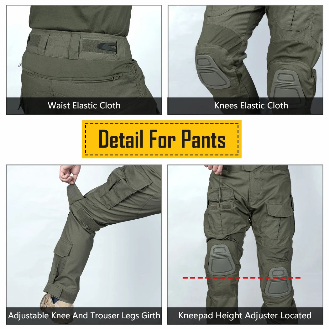 IDOGEAR G3 Uniforme Tactique Shirt & Pantalon avec Genouillères et Coudières – Ranger Green - BLACKBEARD OUTDOOR INDUSTRIES
