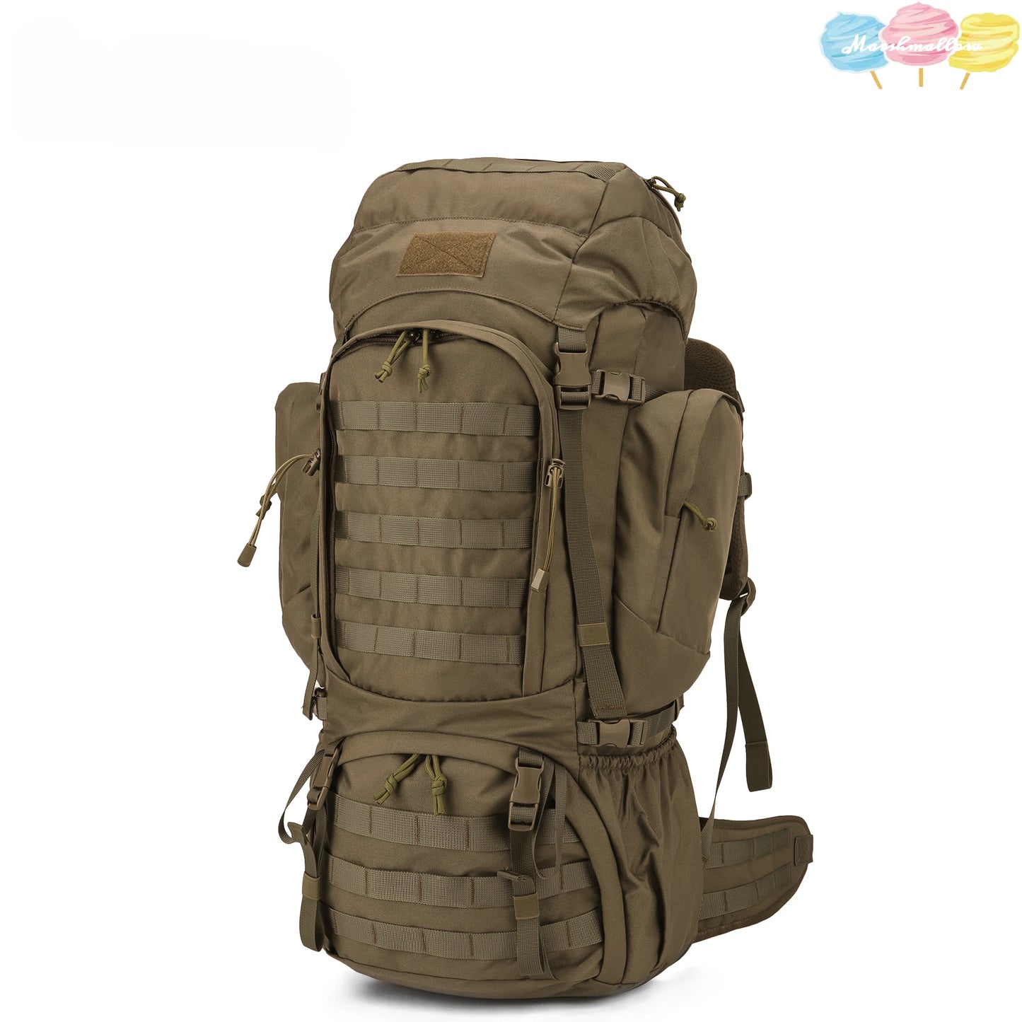 Sac à dos tactique 60L avec Housse de Pluie – pour Camping, Randonnée et Bushcraft. - BLACKBEARD OUTDOOR INDUSTRIES