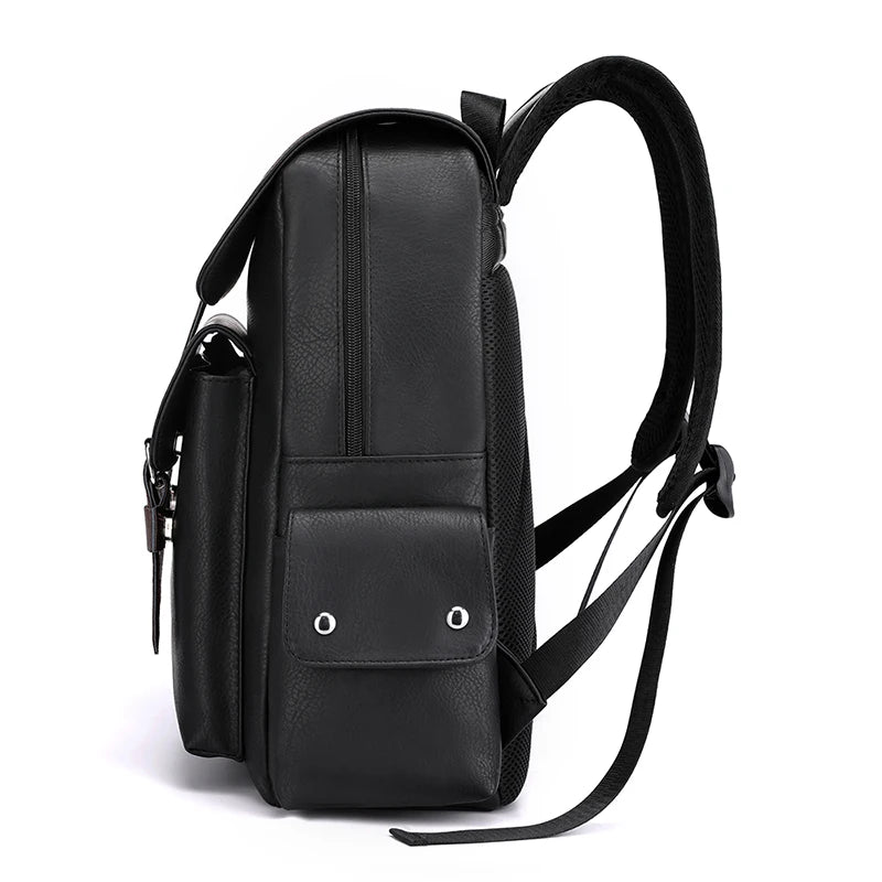 Sac à Dos Homme en Cuir PU – Élégant & Fonctionnel | Ordinateur Portable & École | 20–35L - BLACKBEARD OUTDOOR INDUSTRIES