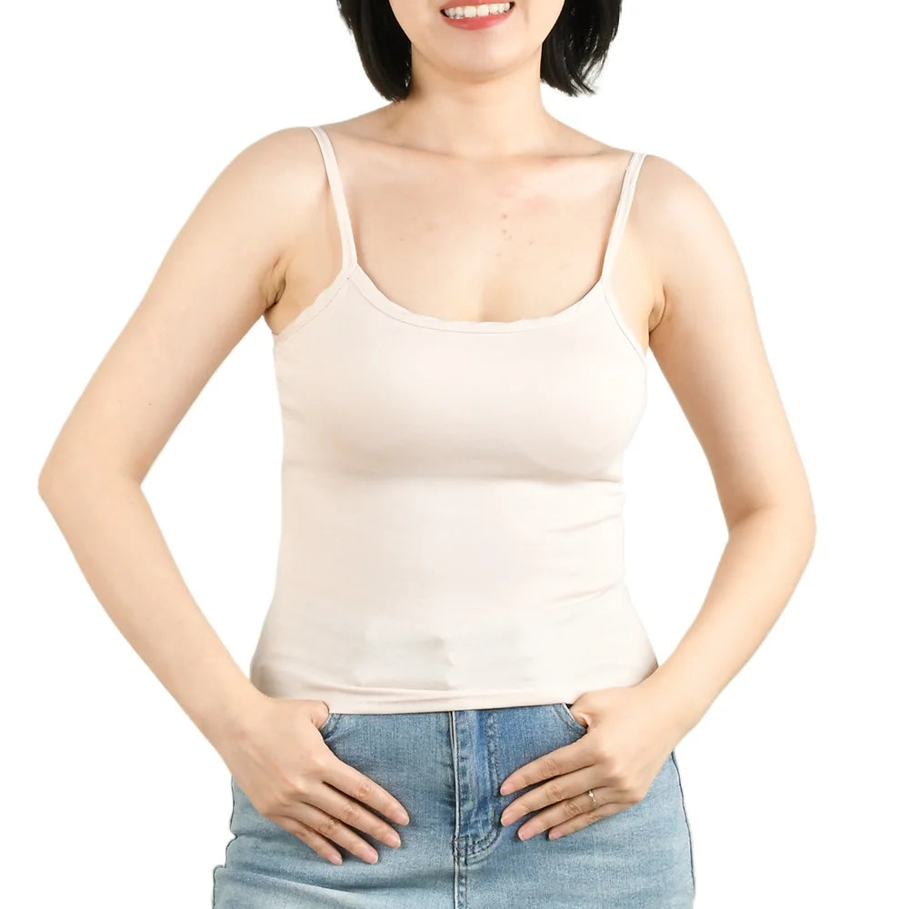 Débardeur Femme à Bretelles Fines avec Coques | Camisole Rembourrée Été – Sport & Casual | S-XL - BLACKBEARD OUTDOOR INDUSTRIES