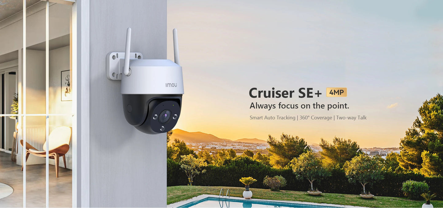 Caméra Extérieure Wi-Fi IMOU Cruiser SE+ – 4MP – Vision Nocturne Couleur – Détection Humaine IA – Zoom x8 – 360° – Étanche IP66 Ma boutique