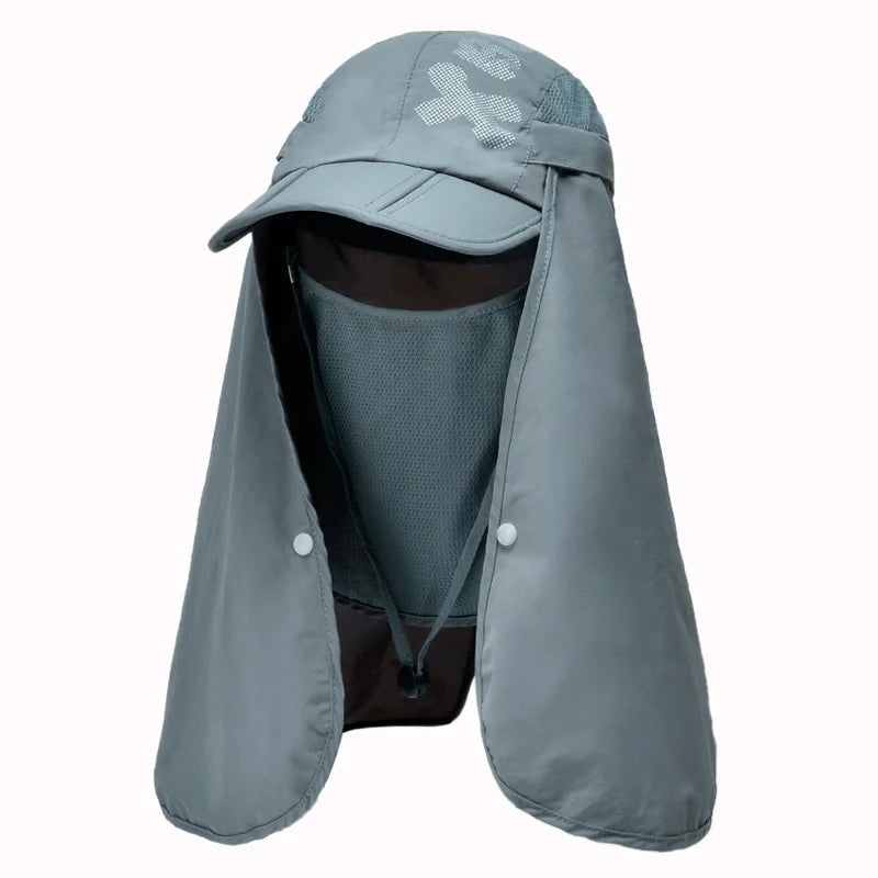 Chapeau de Protection UV d'Été – Casquette Anti-UV avec Protection du Cou et du Visage, Pliable, Séchage Rapide, Imperméable, Idéale pour Randonnée, Pêche et Activités Outdoor - BLACKBEARD OUTDOOR INDUSTRIES