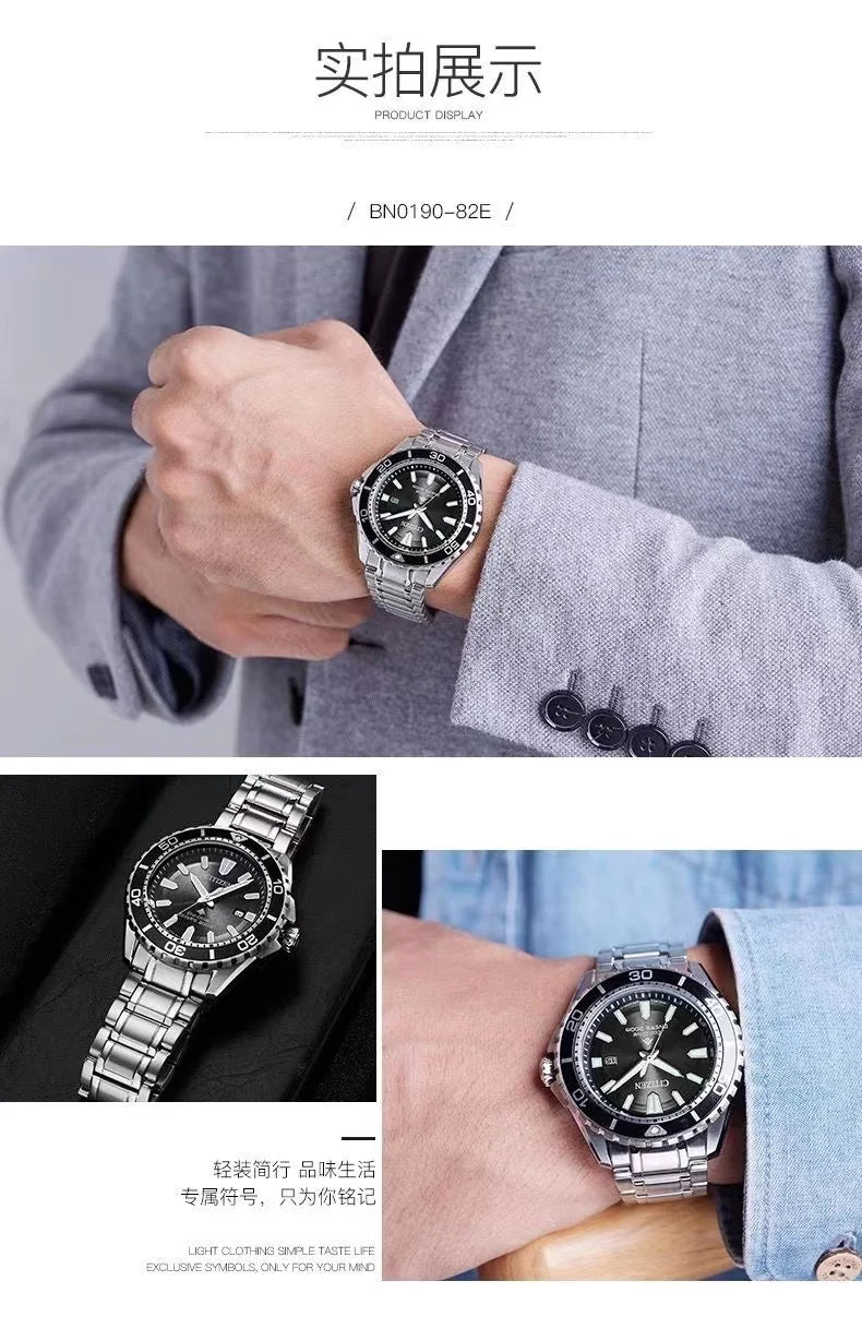 Montre Homme Citizen BM8475-26E – Énergie Solaire Éco-Drive – Étanche 200M – Bracelet Cuir – Design Sport & Élégant - BLACKBEARD OUTDOOR INDUSTRIES