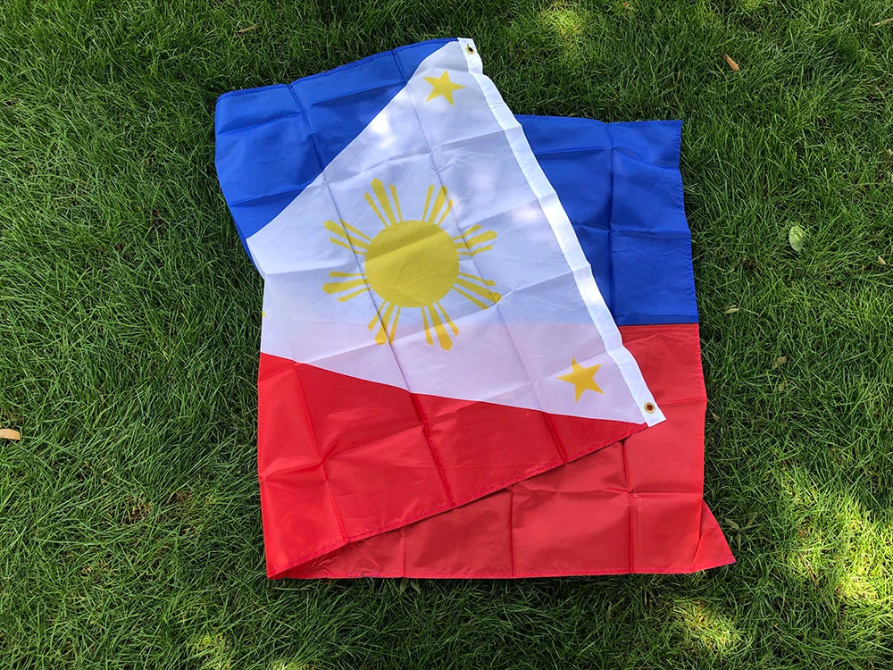 Drapeau National des Philippines - 90x150 cm (3x5 ft) - Polyester - Drapeau PHL - Décoration Intérieure et Extérieure BLACKBEARD OUTDOOR INDUSTRIES