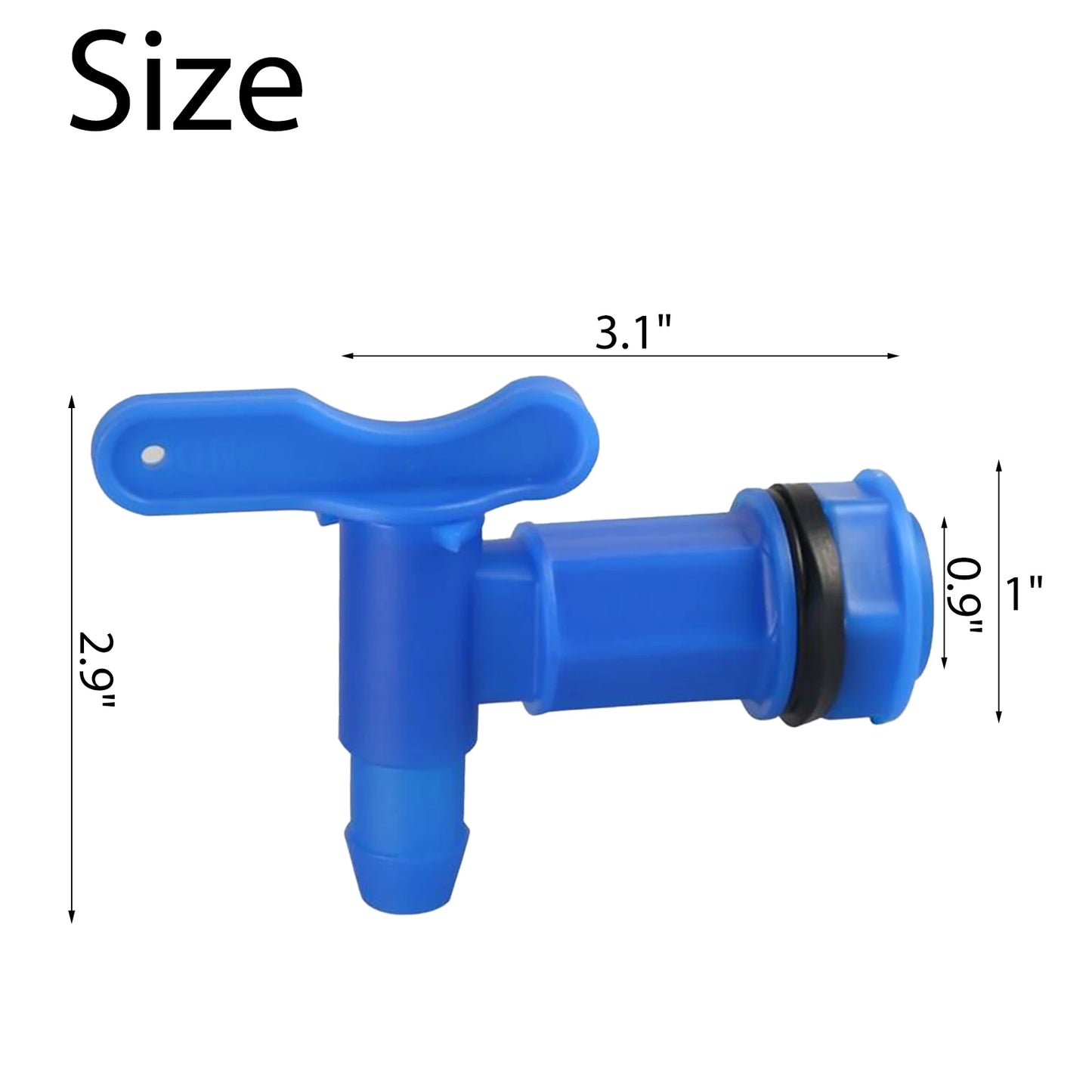 Robinet en plastique pour fût IBC – Raccord de réservoir d’eau/récupérateur d’eau de pluie - BLACKBEARD OUTDOOR INDUSTRIES
