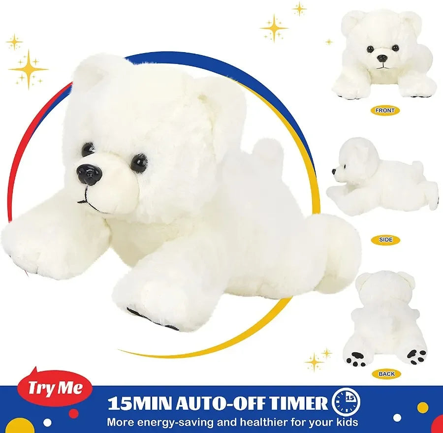 37cm peluche ours polaire lumineuse musicale pour enfants Ma boutique