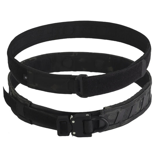 Ceinture Tactique Double Couche avec Boucle Métallique Cobra et Système MOLLE - Ceinture de Combat Soft avec Positionnement Magnétique BLACKBEARD OUTDOOR INDUSTRIES