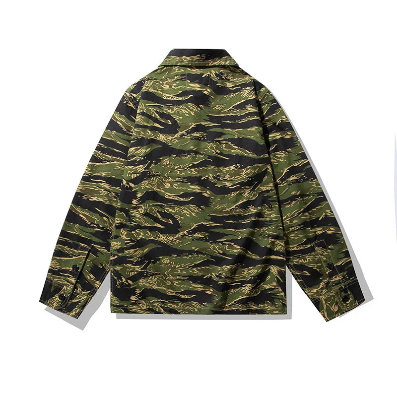 Chemise Camouflage Homme – Style Rayures Tigre | Manches Longues | Multi-poches | Casual & Workwear - BLACKBEARD OUTDOOR INDUSTRIES