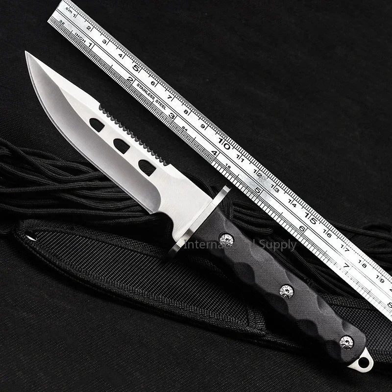 Voltron Tactical Straight Knife – Outdoor Camping Survival & Self-defense EDC Knife - BLACKBEARD OUTDOOR INDUSTRIES