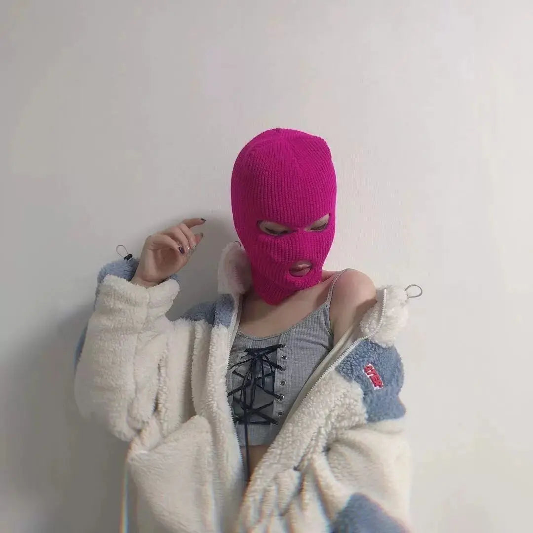 Balaclava cagoule trois trous en fibre acrylique Ma boutique
